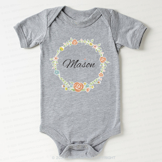 Garland Name Bodysuit For Baby 