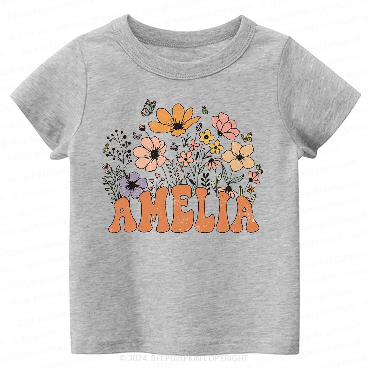 Personalized Girl Toddler&Kids Tees 