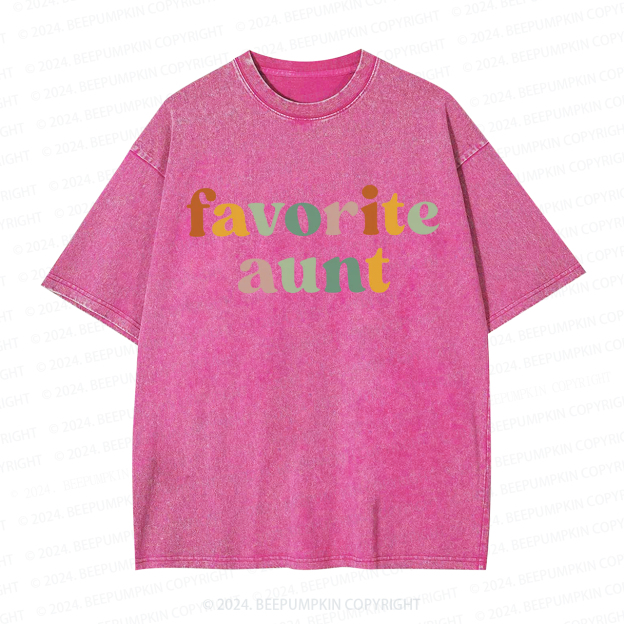 Favorite Aunt Gift Aunt Washed Tees