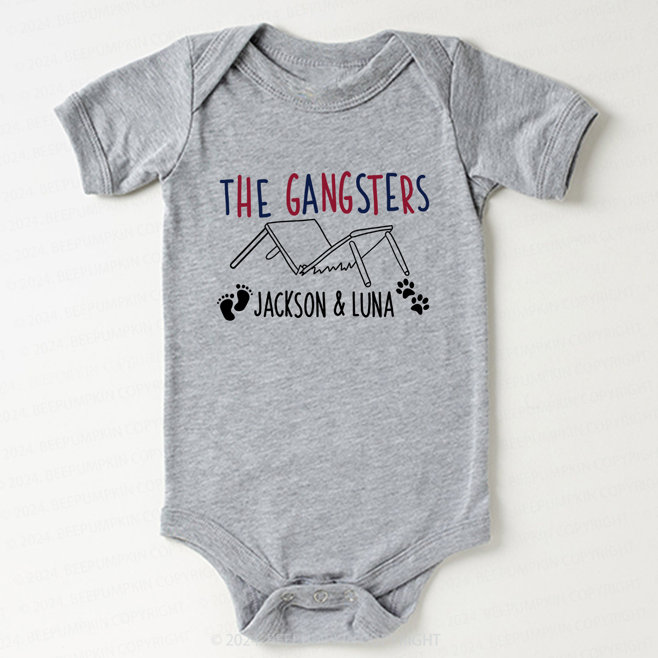 Personalized The Gansters Baby Bodysuit For Baby 