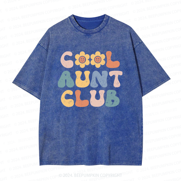 Cool Aunt Club Auntie Washed Tees