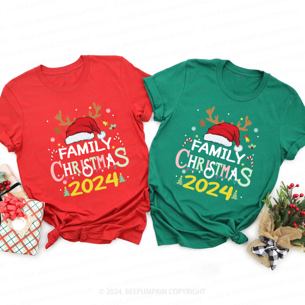 2024 Family Christmas Santa Shirts For Family Members