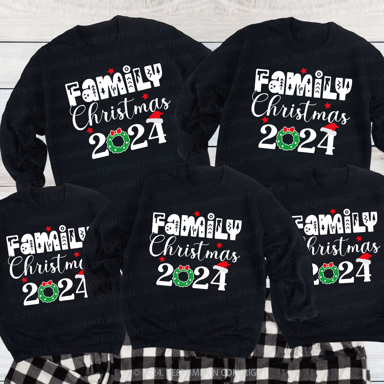Family Christmas 2024 Holiday Funny Sweatshirts