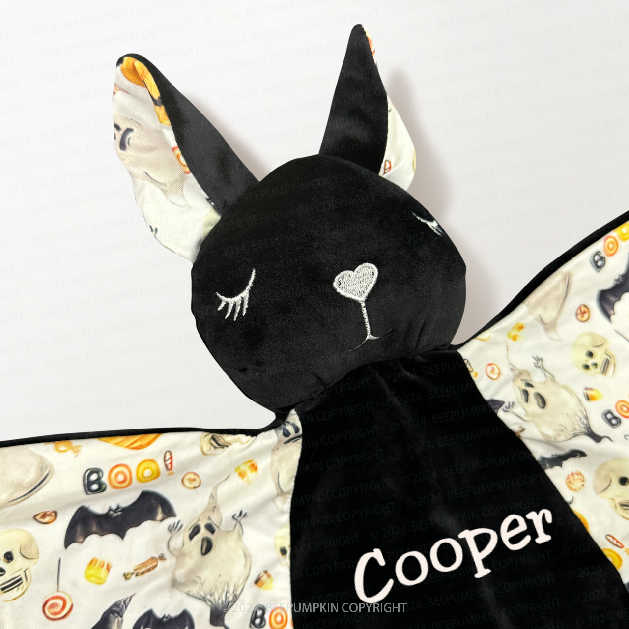 Personalized Halloween Baby Bat Security Blanket