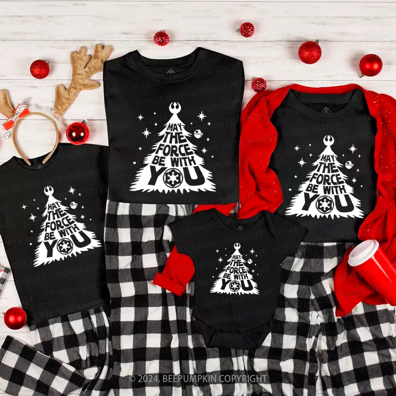 Wishing Christmas Tree Matching T-Shirts