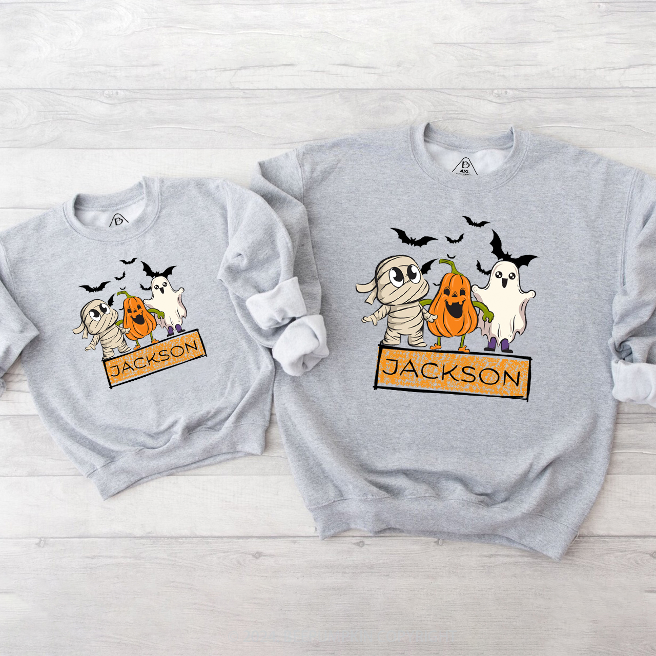 Personalized Name Halloween Bandage Family Matching Sweatshirt