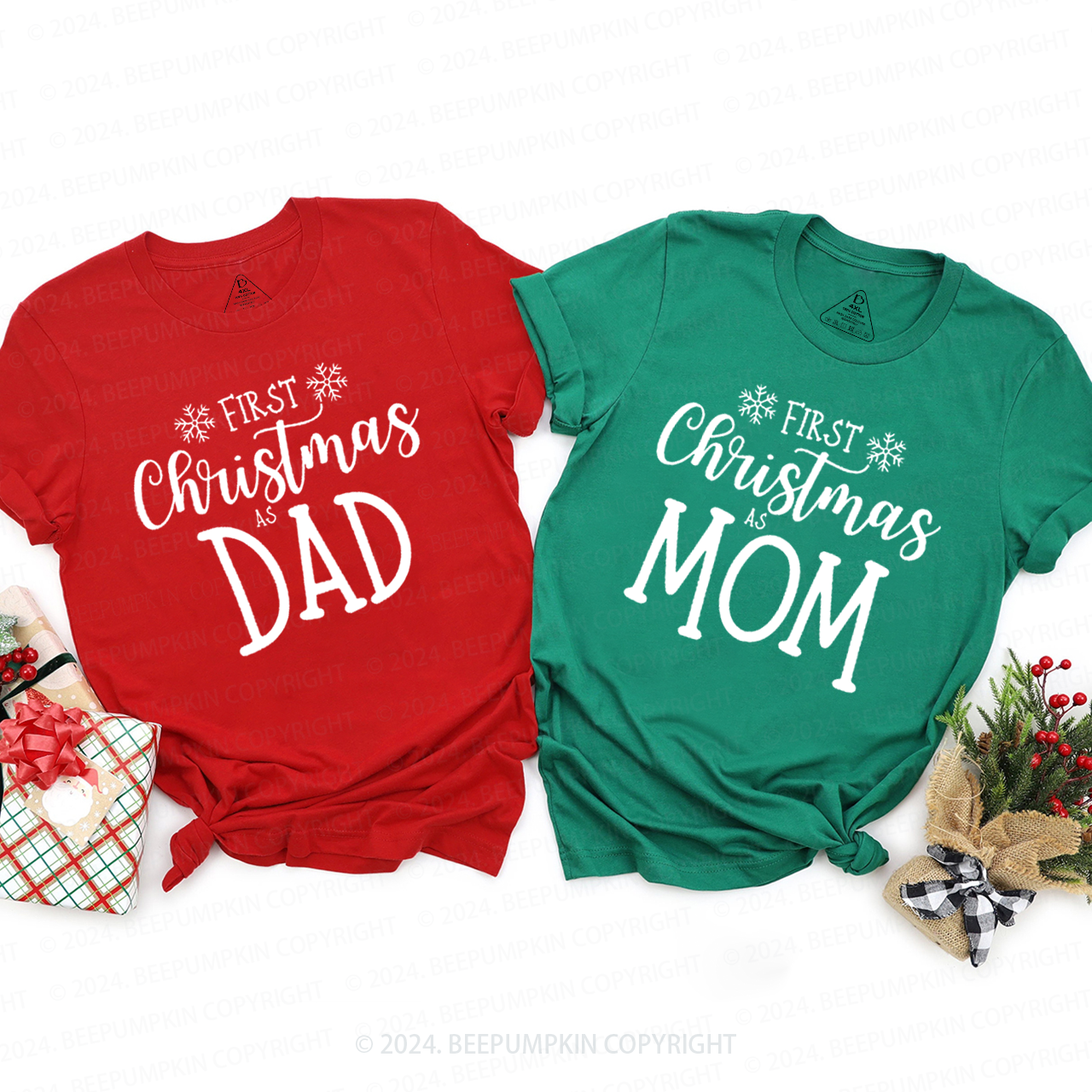 Our First Christmas  Family Matching T-Shirts