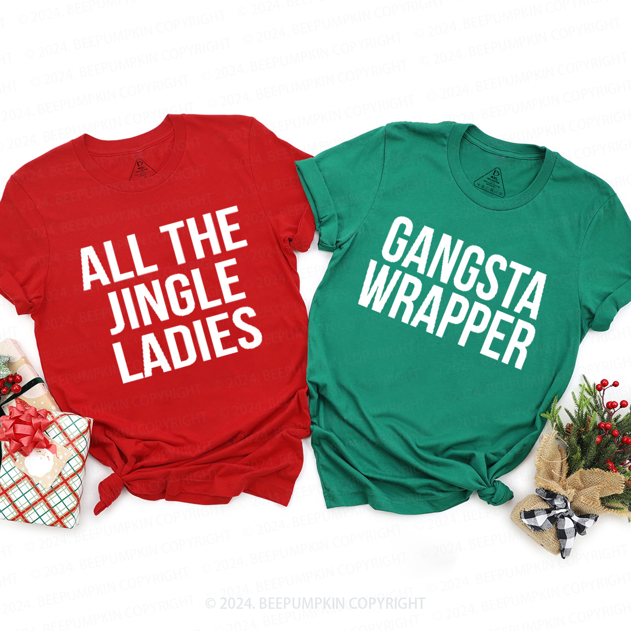 Personalized  Holiday Party Family Matching T-Shirts Beepumpkin