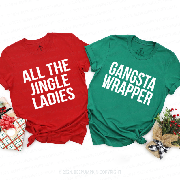 Personalized  Holiday Party Family Matching T-Shirts Beepumpkin