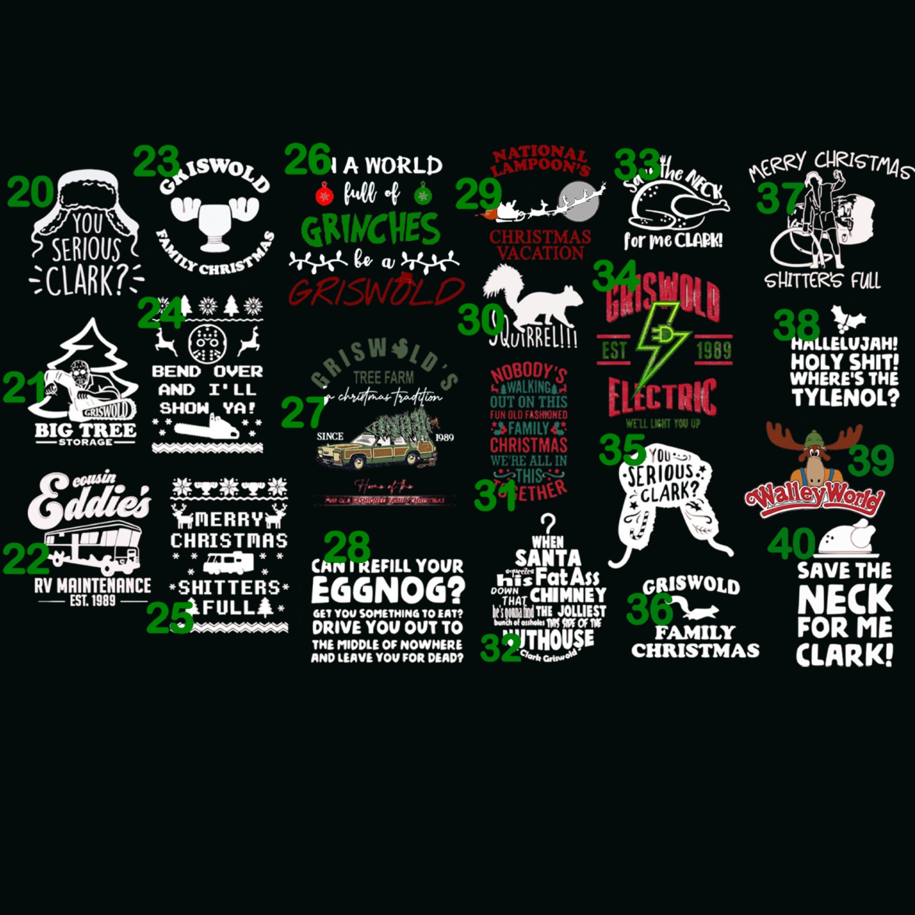 Christmas Party Picture You Serious Clark Family Matching Blue Pajamas Beepumpkin