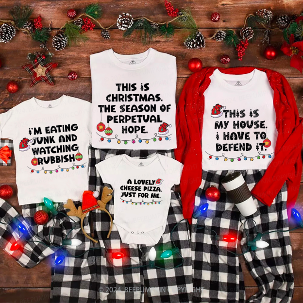 Christmas Movie Quotes Family Matching T-Shirts Beepumpkin