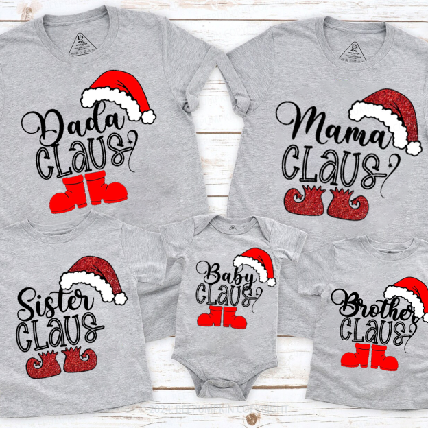 Christmas Santa Claus Family Matching T-Shirts Beepumpkin