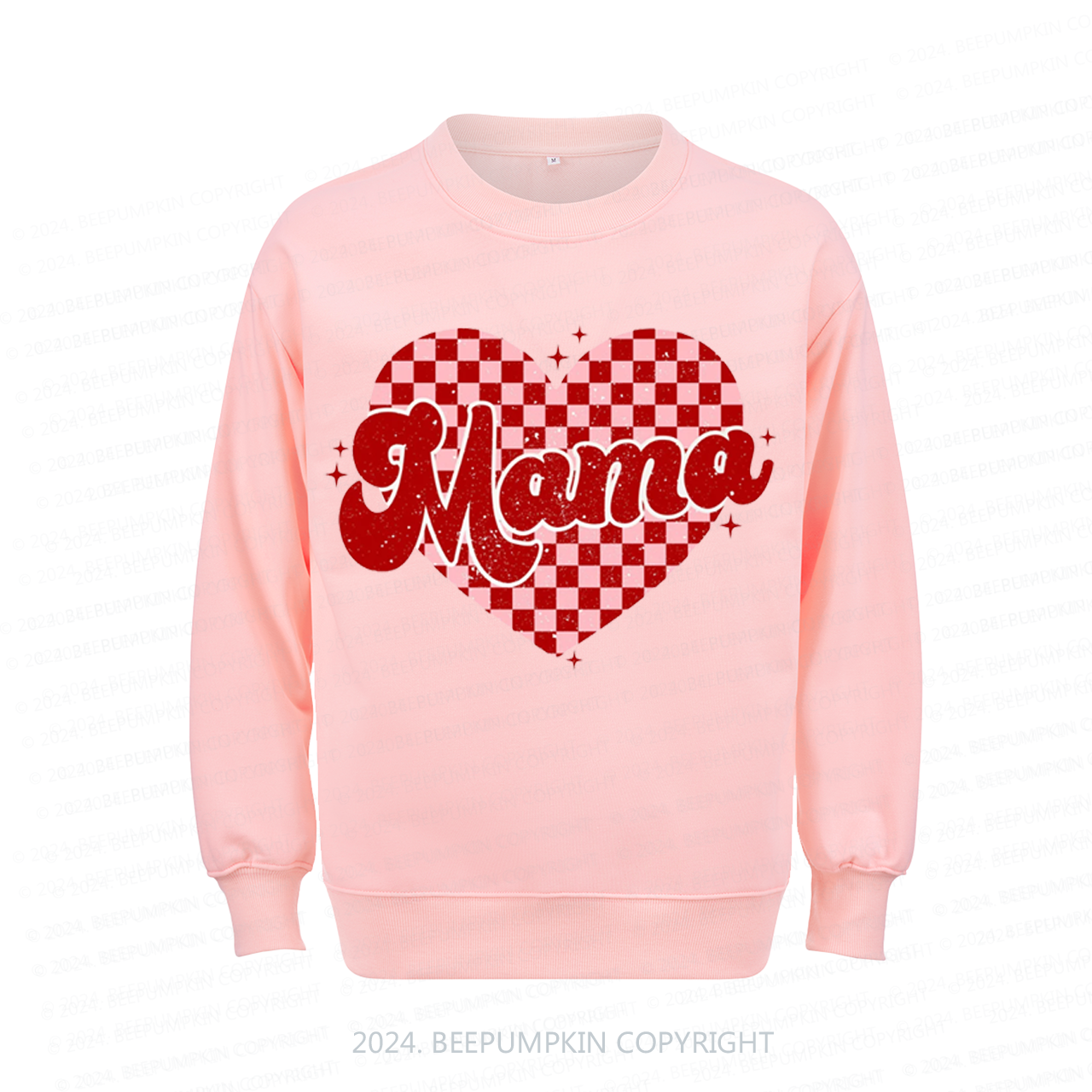 Mama Checkered Heart Sweatshirt For Mama