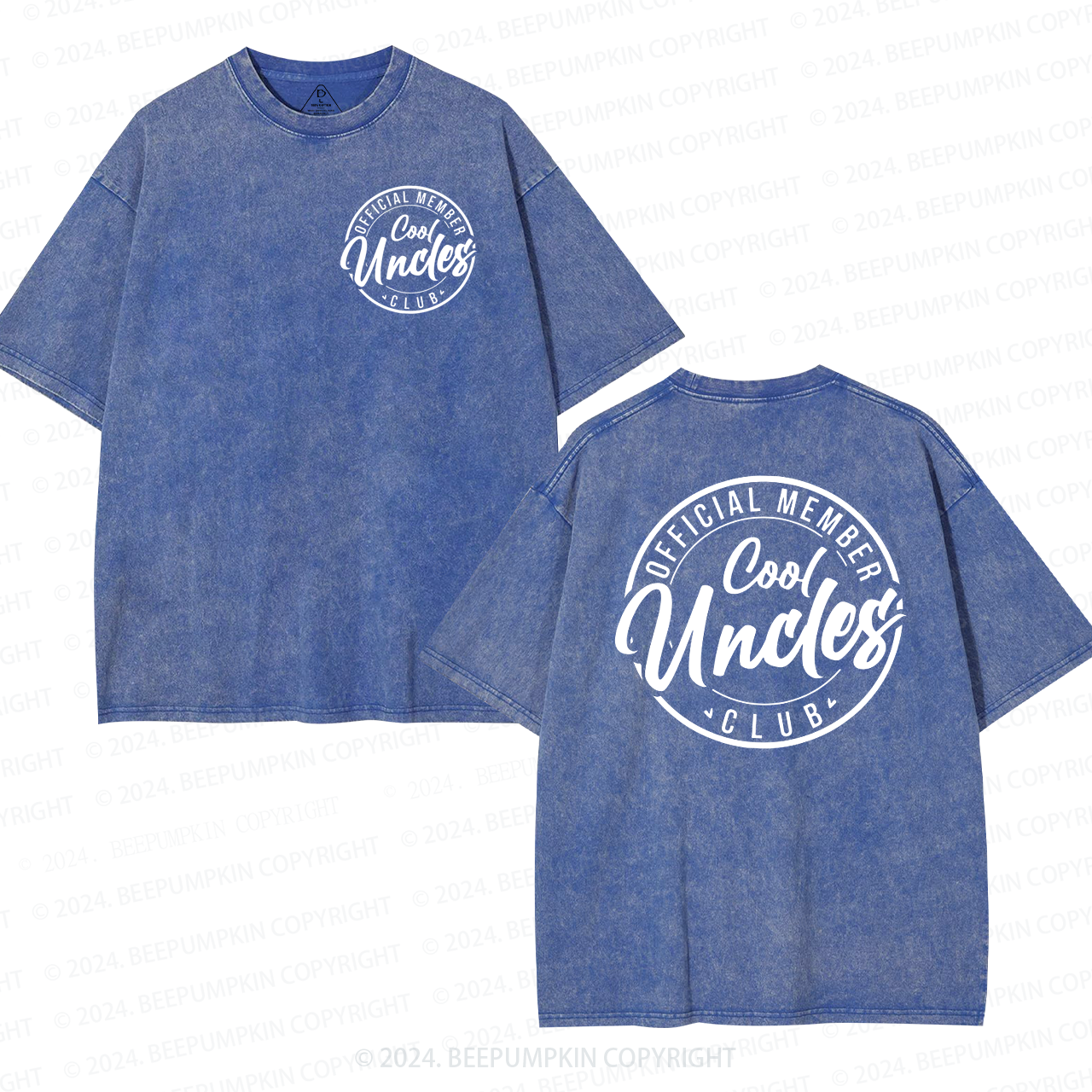 Personalized Retro Cool Uncle NameWashed T-Shirts 