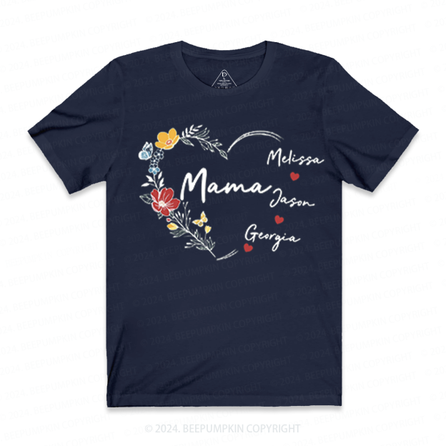 Personalized Nana With Grandkids Name T-Shirts