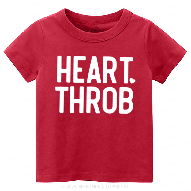 Heart Throb Valentine's Day Toddler&Kid's Tees Beepumpkin