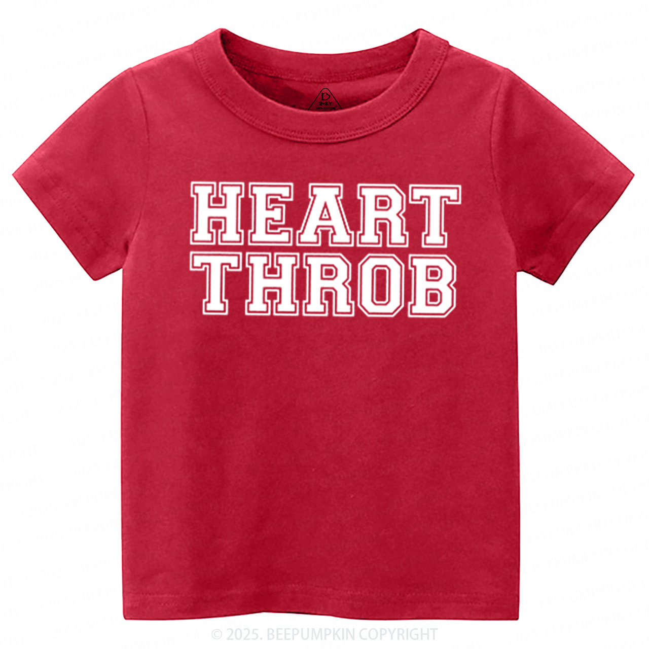 Heart Throb Valentine's Day Toddler&Kid's Tees Beepumpkin 2