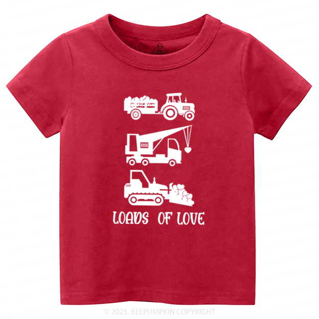 Loads of Love Valentine's Day Toddler&Kid's Tees Beepumpkin 2
