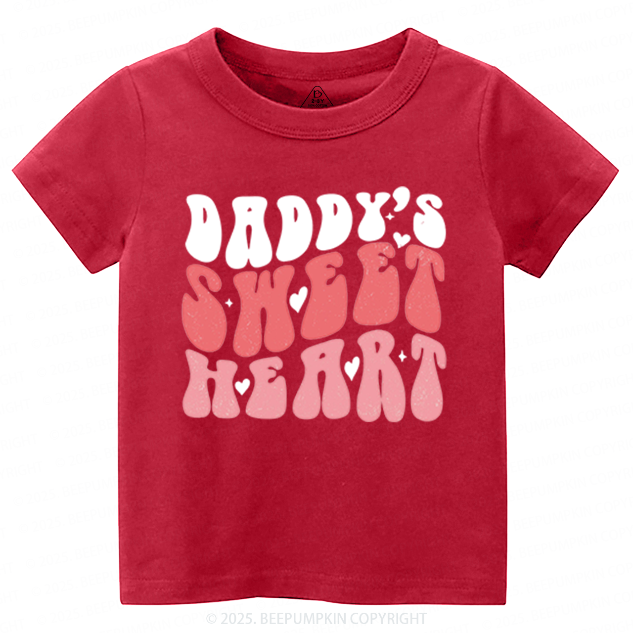 Daddy's Sweet Heart Valentine's Day Toddler&Kid's Tees Beepumpkin