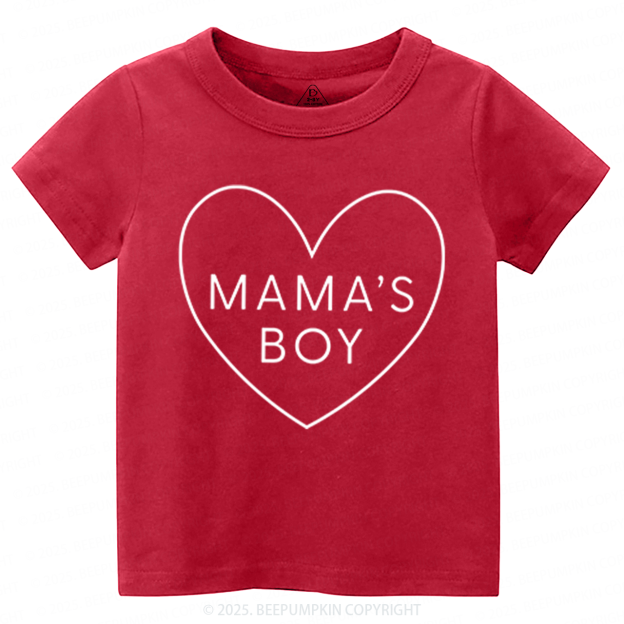 Mama's Boy Valentine's Day Toddler&Kid's Tees Beepumpkin