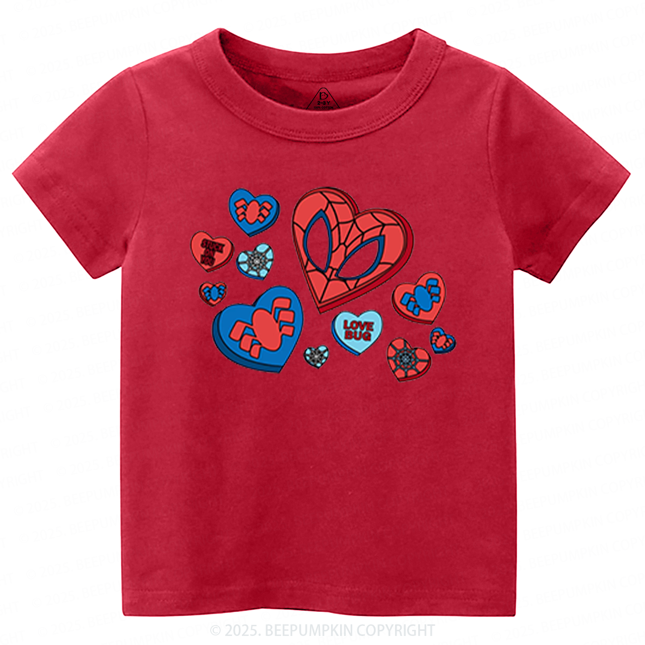 Superhero Valentine's Day Toddler&Kid's Tees Beepumpkin