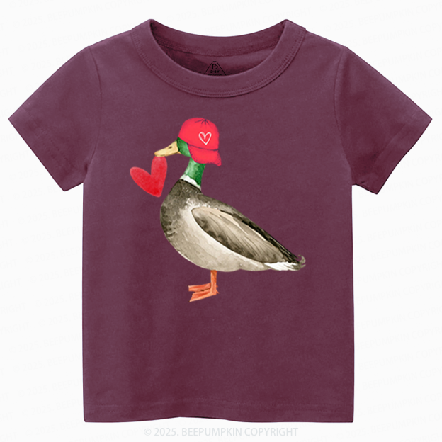 Love Duck Valentine's Day Toddler&Kid's Tees Beepumpkin