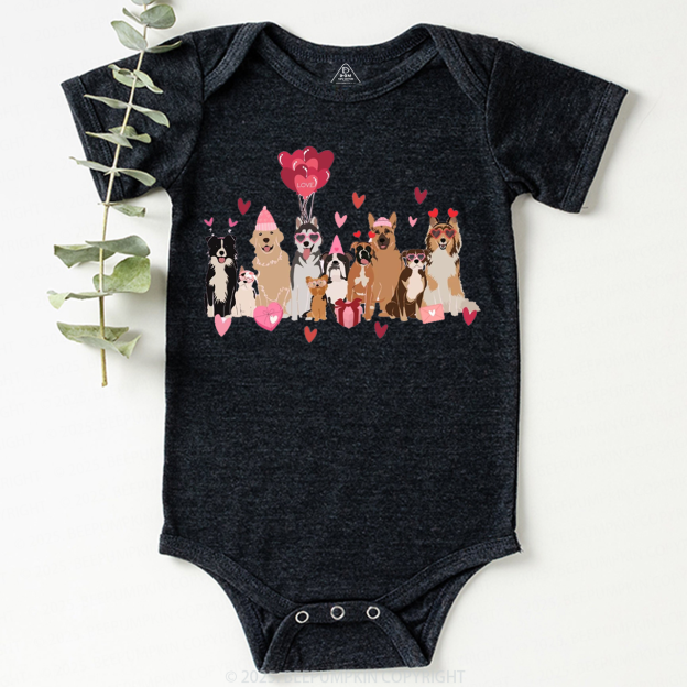 Dog Valentine's Day Bodysuit Beepumpkin