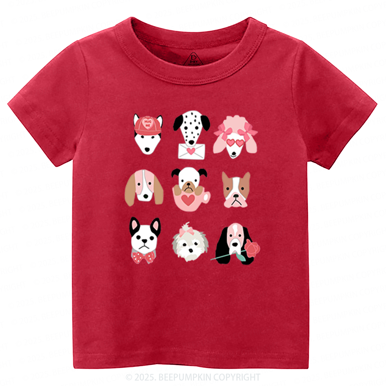 Dog Family Valentine's Day Toddler&Kid's Tees Beepumpkin