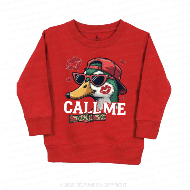Duck Hunting Valentine's Day Kid's Sweatshirt
