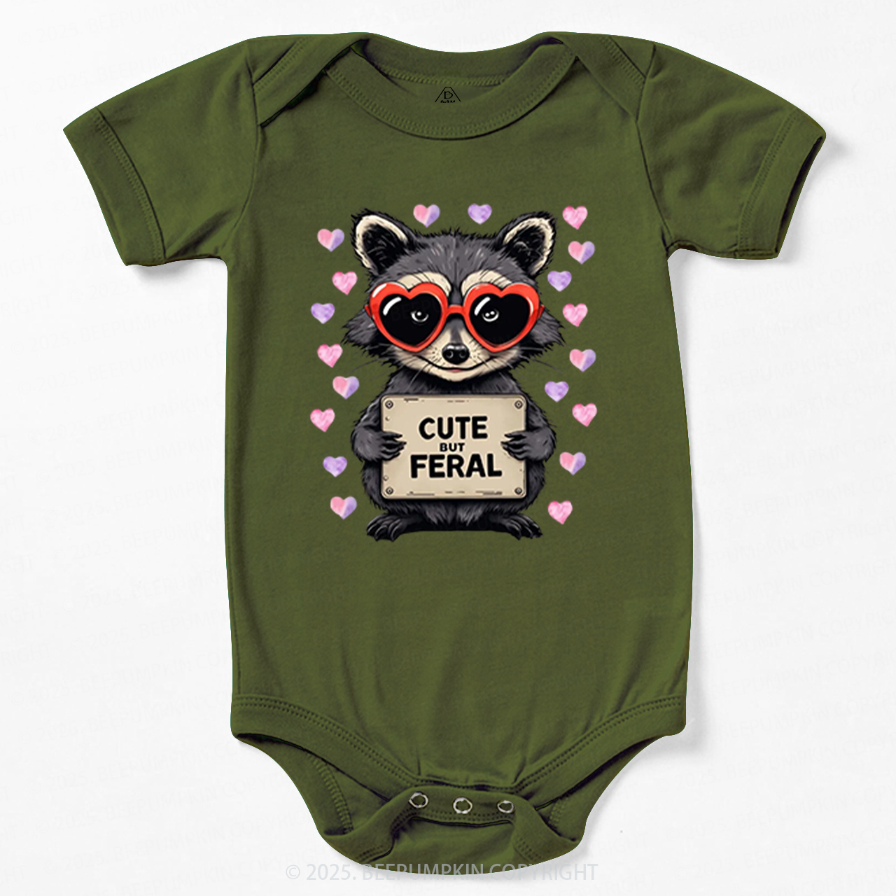 Cute But Feral Valentine's Day Bodysuit Beepumpkin 2