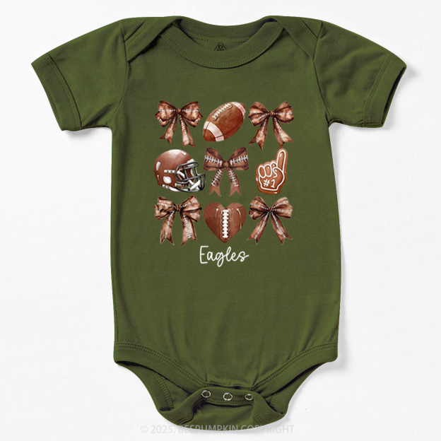 Personalized Kids Name Football Bodysuit Beepumpkin
