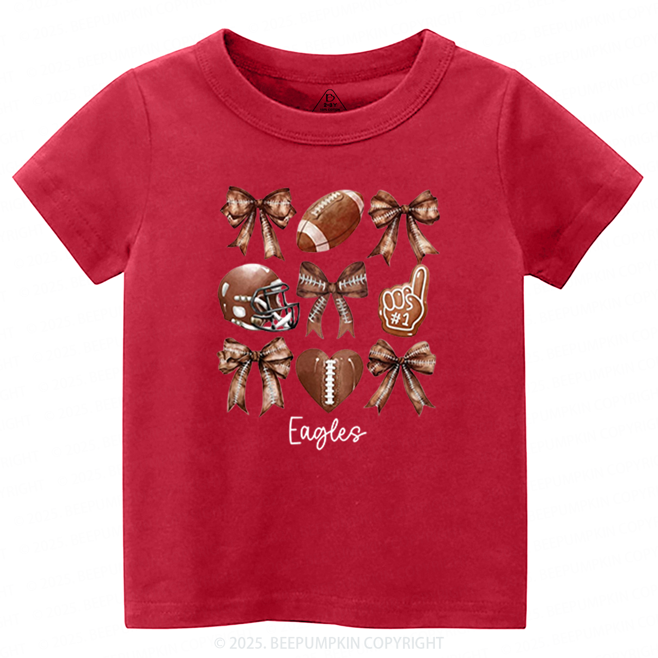 Personalized Kids Name Football Toddler&Kid's Tees Beepumpkin