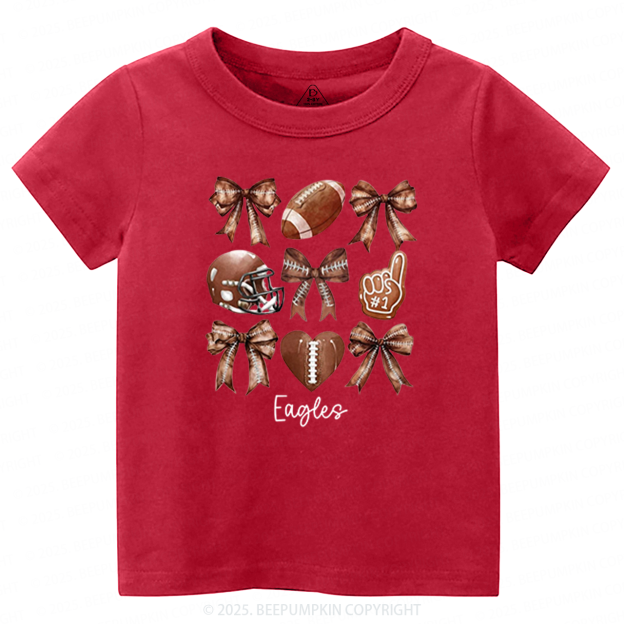 Personalized Kids Name Football Toddler&Kid's Tees Beepumpkin