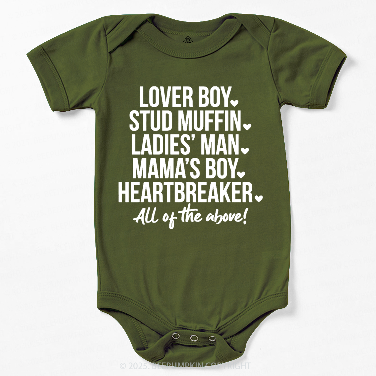 Boys Valentine's Day Bodysuit Beepumpkin