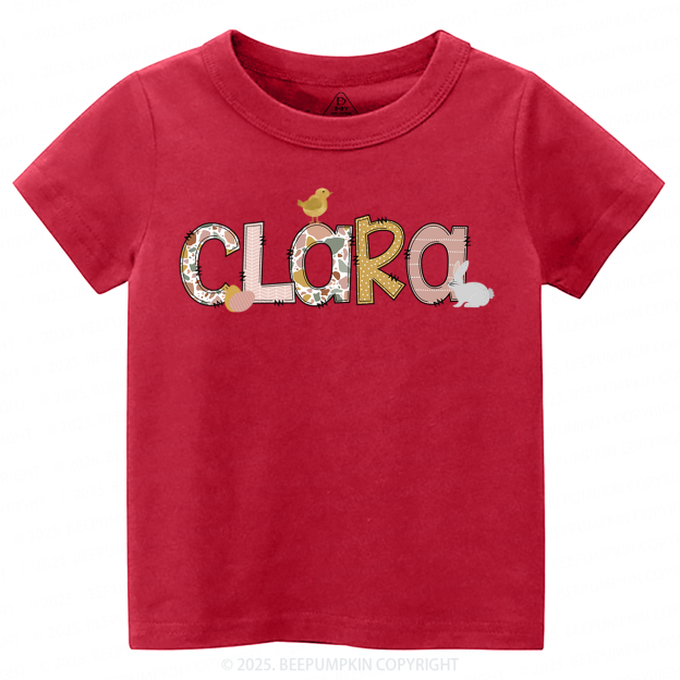 Personalized Name Easter Toddler&Kid's Tees Beepumpkin