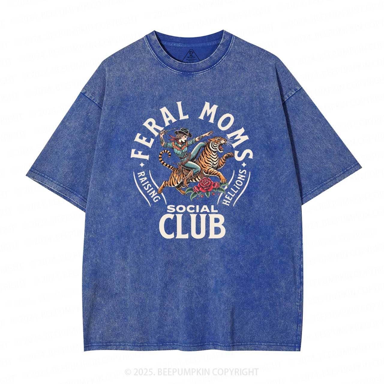 Feral Moms Social Club Washed T-Shirts