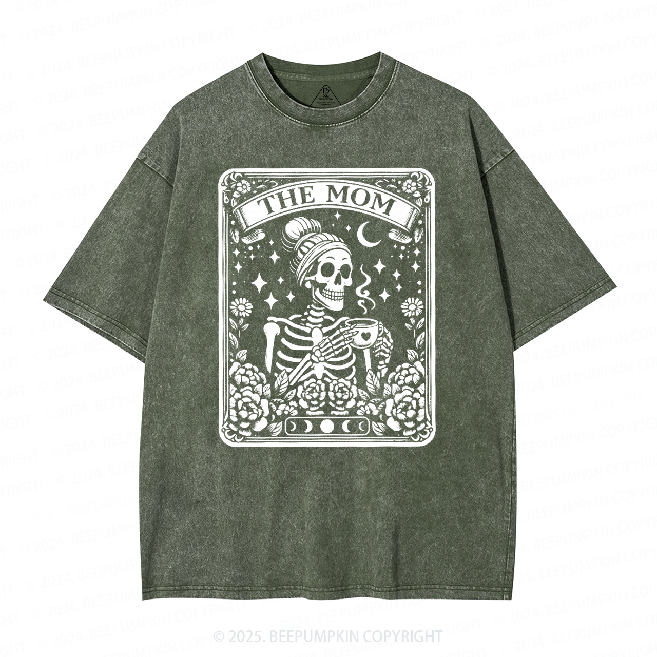 The Mom Tarot Card Mama Washed T-Shirts