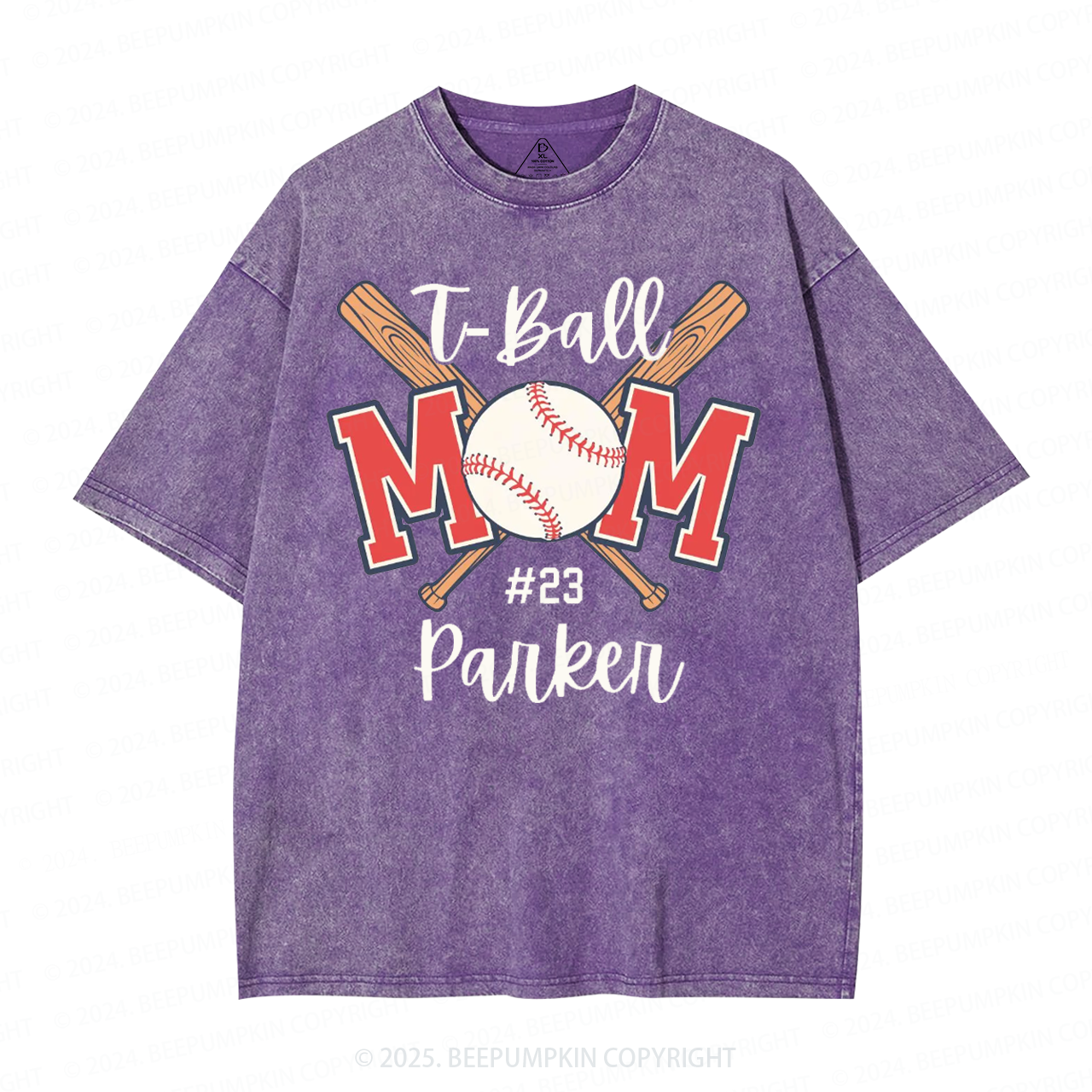 T-Ball Mom Washed T-Shirts