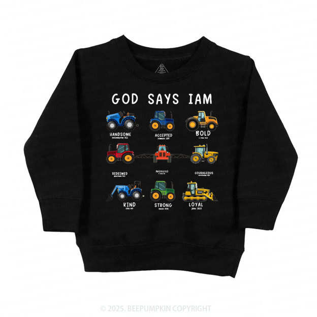 Good Says I Am Kid's Sweatshirt