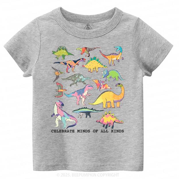Celebrate Minds Of All Kinds Toddler&Kid's Tees Beepumpkin