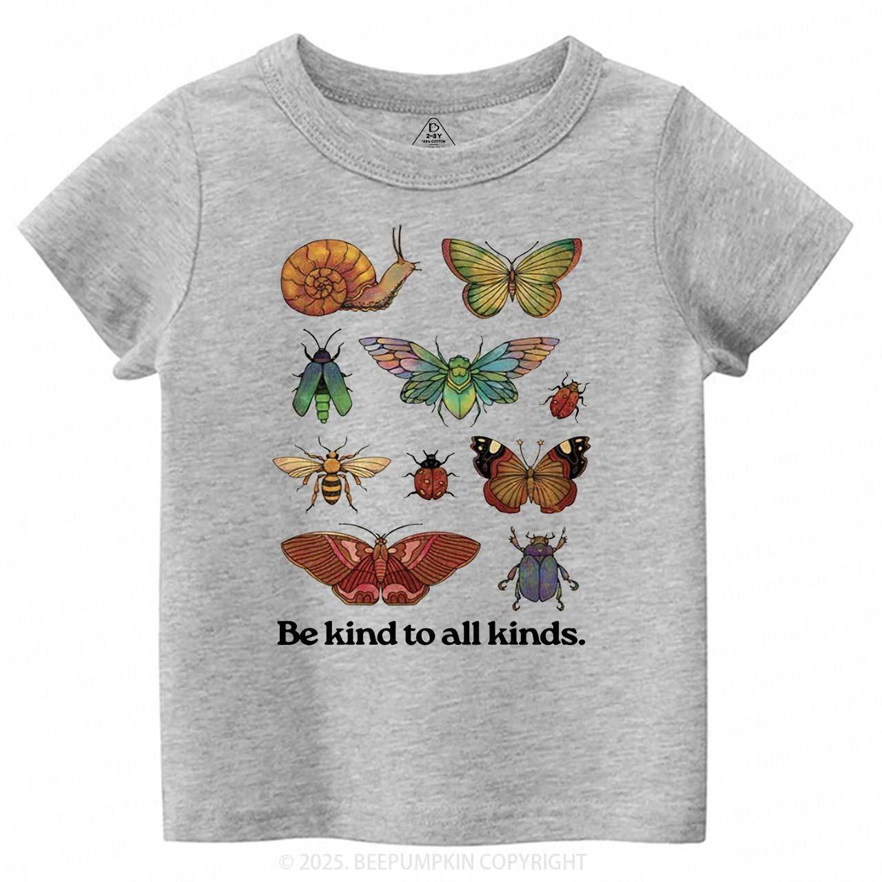 Be Kind To All Kinds Toddler&Kid's Tees Beepumpkin
