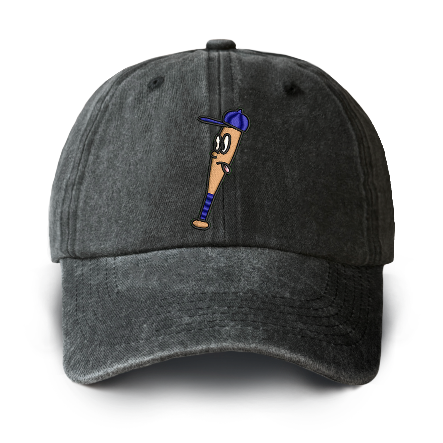 Baseball Bat Washed Baseball Cap For Kids