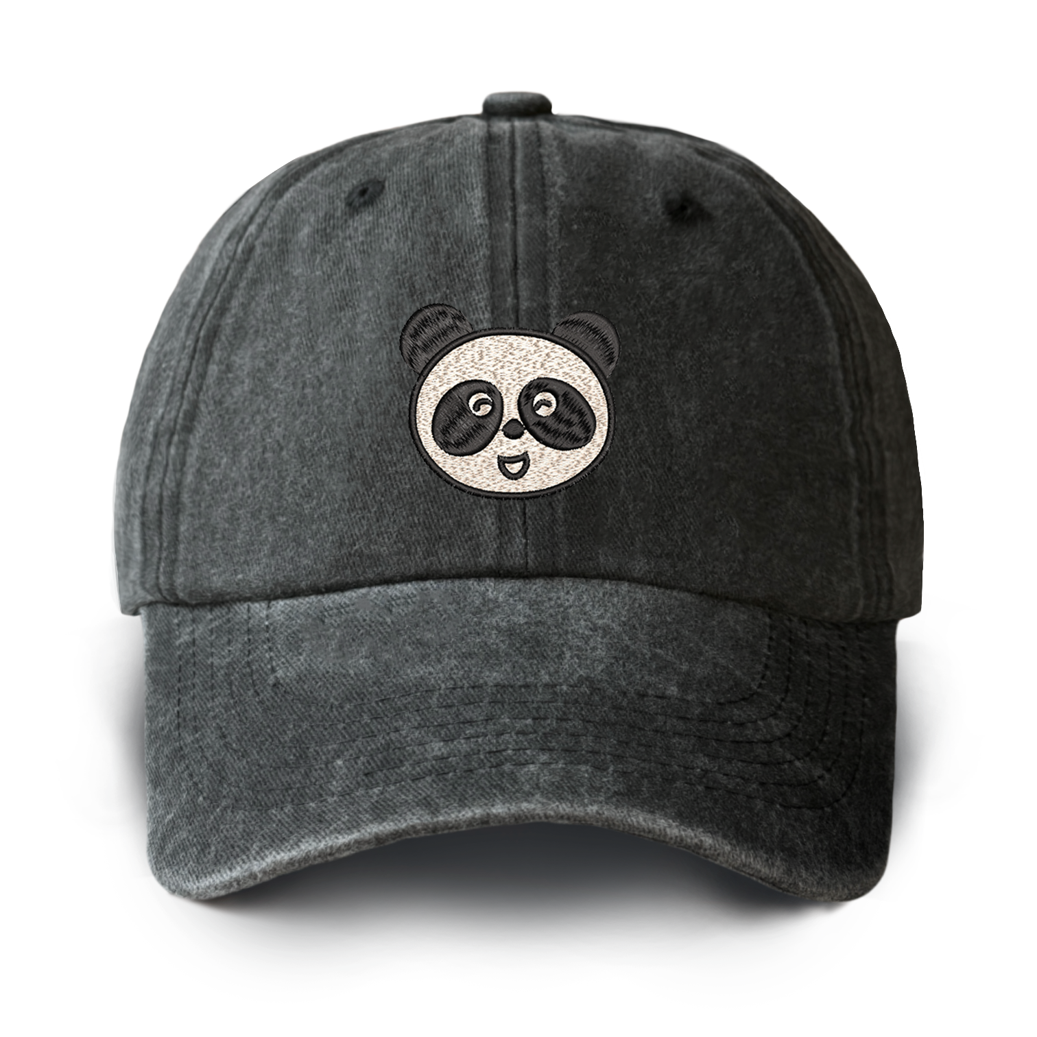 Chinese Panda Washed Baseball Cap For Kids
