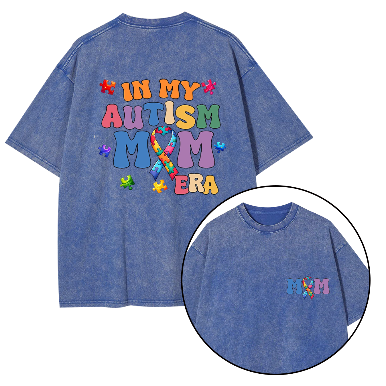 In My Autism Mom Era Washed T-Shirts