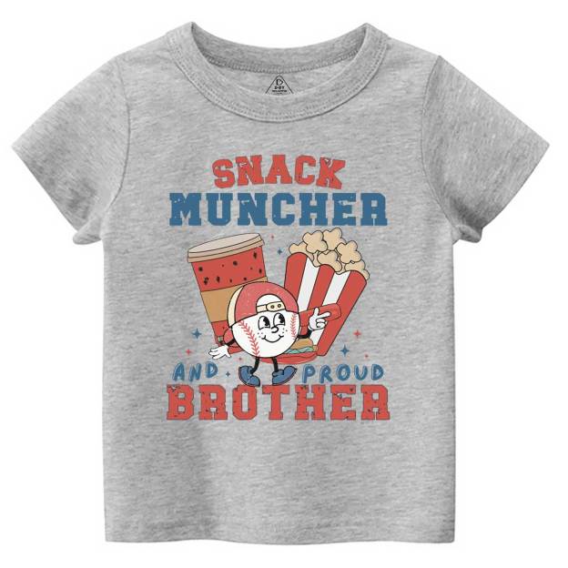 Personalized Snack Muncher Baseball Toddler&Kid's Tees Beepumpkin