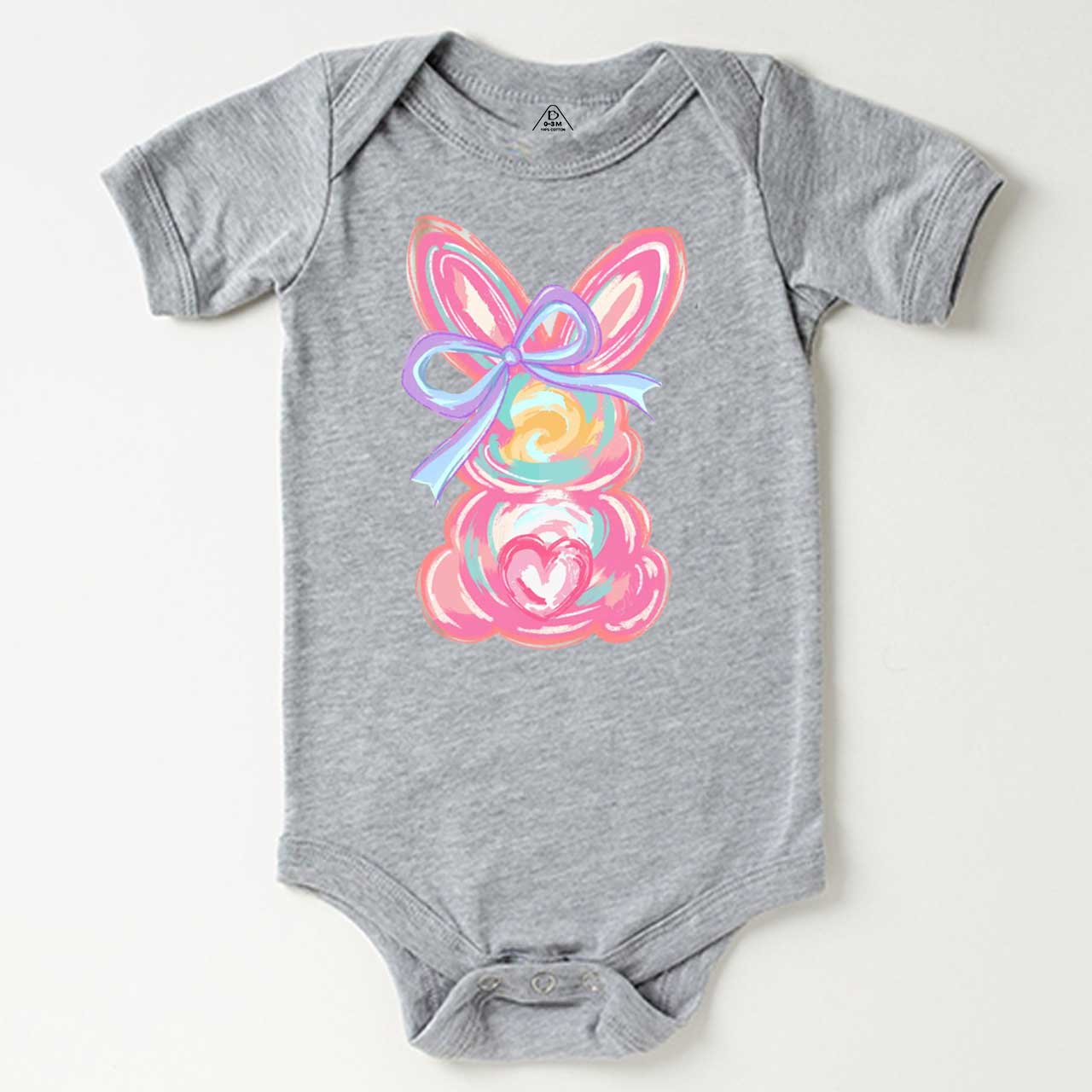 Brushstroke Bunny Easter Bodysuit Beepumpkin