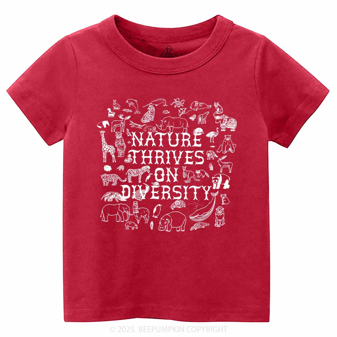 Nature Thrives On Divesity Toddler&Kid's Tees Beepumpkin
