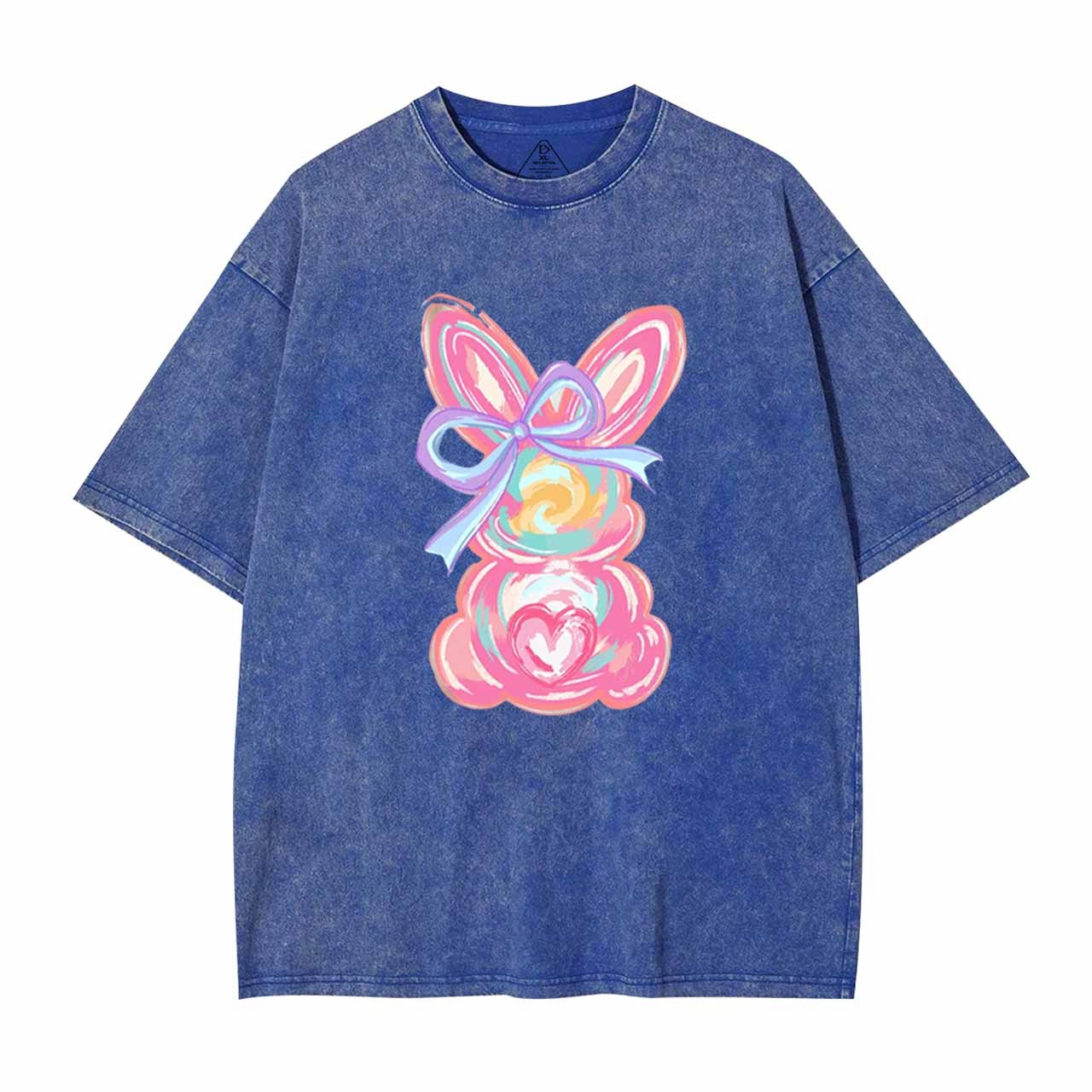 Brushstroke Bunny Easter Mama Washed T-Shirts