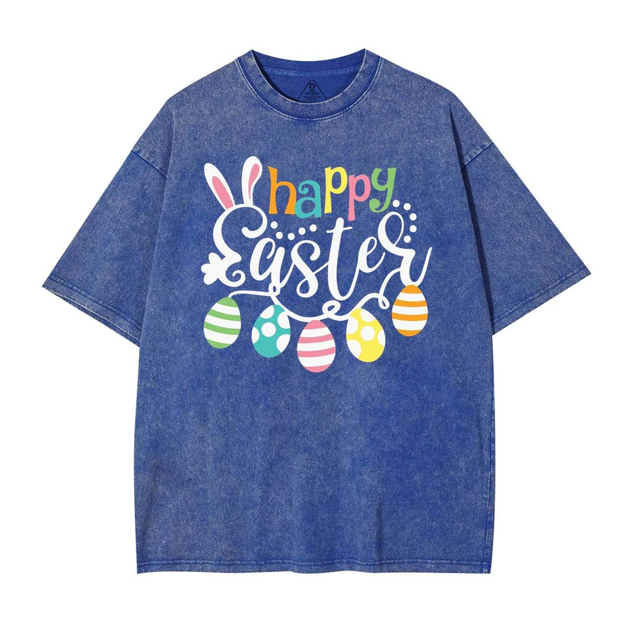 Happy Easter Mama Washed T-Shirts