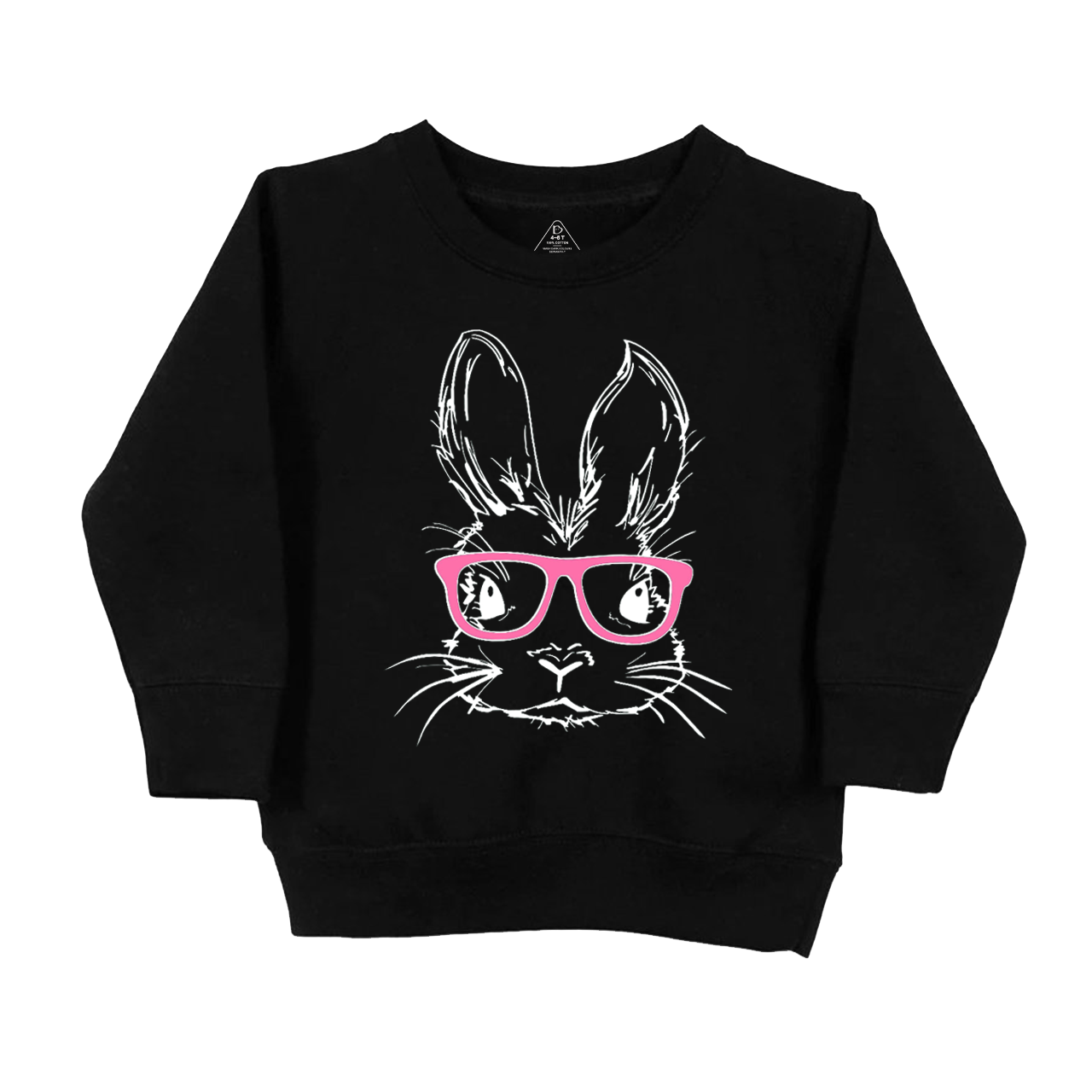 Easter Bunny With Pink Glasses Bunny Kid's Sweatshirt
